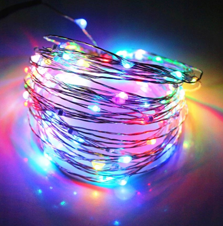 Lampki świąteczne 100LED wielokolorowe USB